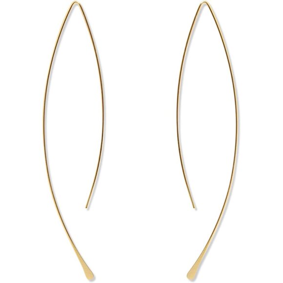 Modern Upside Down Dangle Earrings - Lightweight 18K Gold or Silver Plated